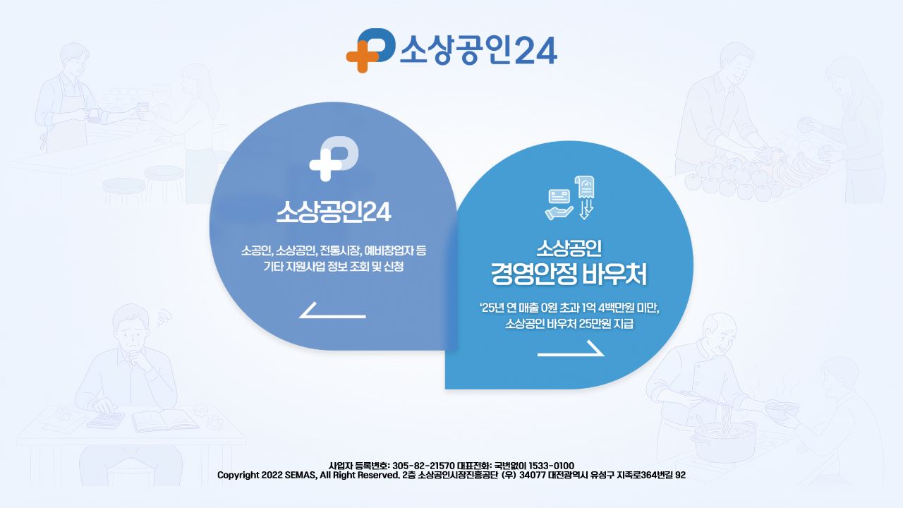 소상공인24 공식 홈페이지 첫 화면